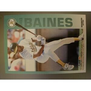 1992 Fleer #249 Harold Baines HOF Oakland Athletics As